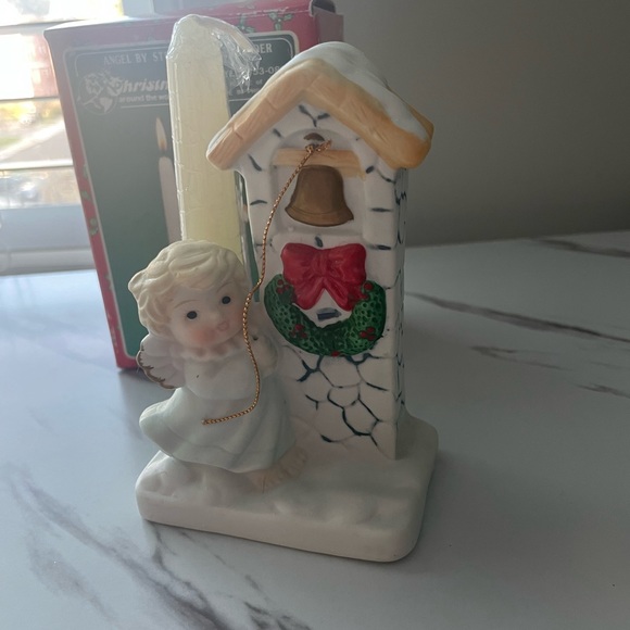 Vintage Christmas Angel steeple taper candle holder - Picture 6 of 6